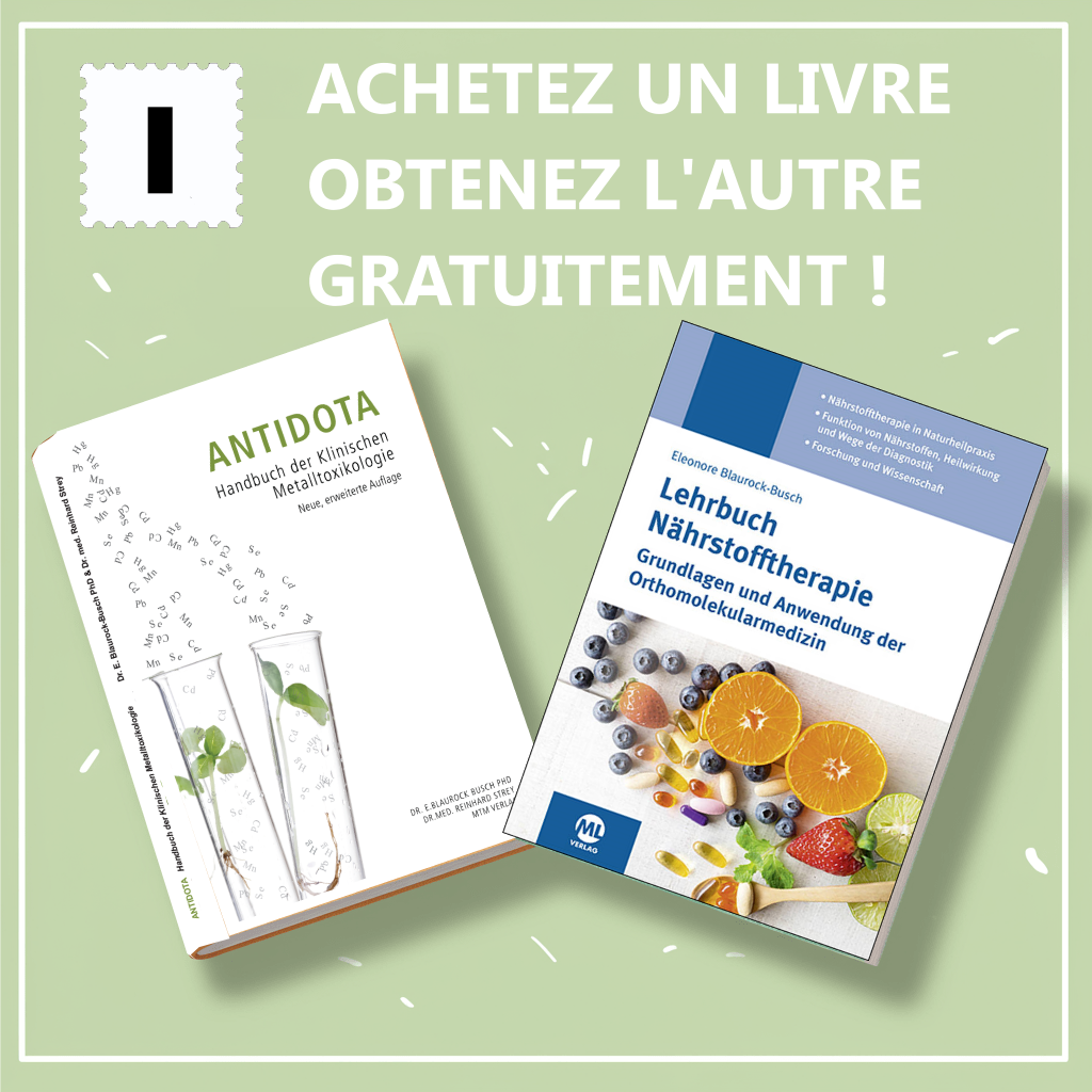 book package 1 - Antidota, Handbuch der Klinischen Metalltoxikologie und kostenlos Lehrbuch der Nährstofftherapie