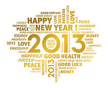 Healthy, Happy New Year 2013 Image